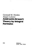 Cover for Andreotti-Grauert Theory