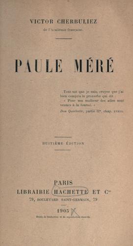 Cover for Paul Méré
