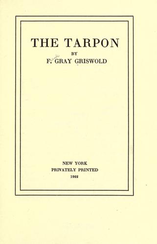 Cover for The tarpon.