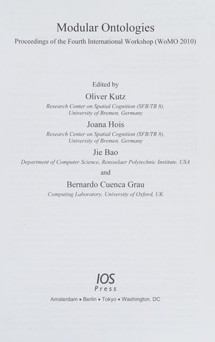 Cover for Modular ontologies