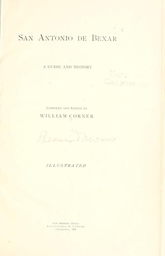 Cover for San Antonio de Bexar