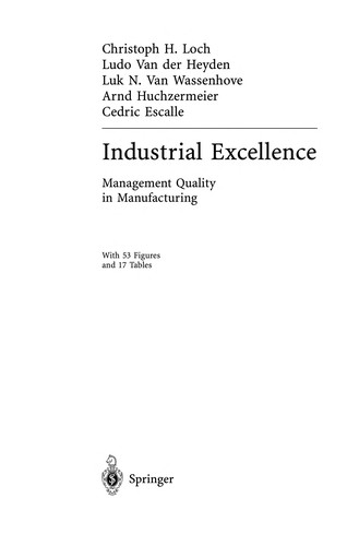 Cover for Industrial excellence