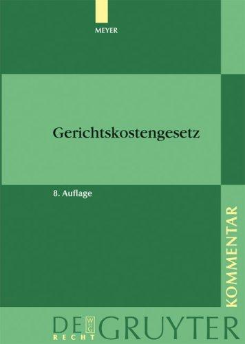 Cover for Gerichtskostengesetz (De Gruyter Kommentar)