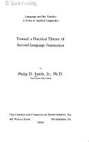 Cover for Toward a practical theory of second-language instruction