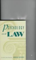 Cover for Psychology and law