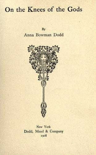 Cover for On the knees of the gods