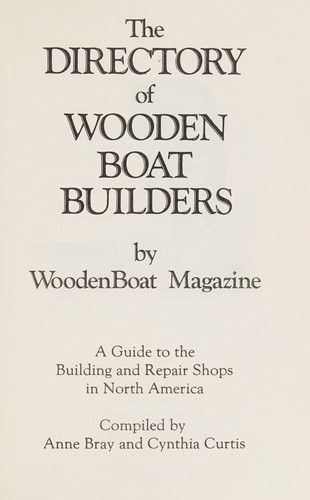 Cover for The directory of wooden boat builders