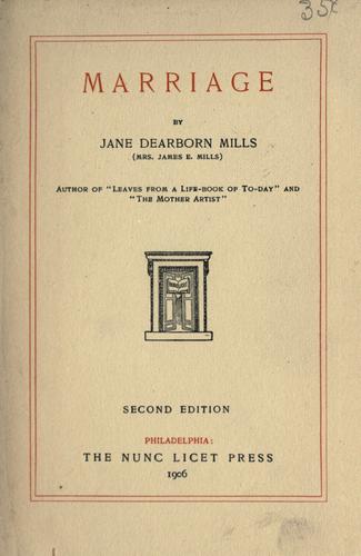 Cover for Marriage