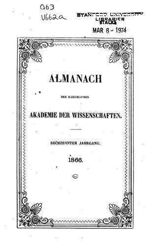 Cover for Almanach