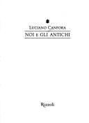 Cover for Noi e gli antichi