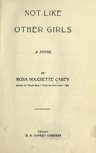 Cover for Not like other girls