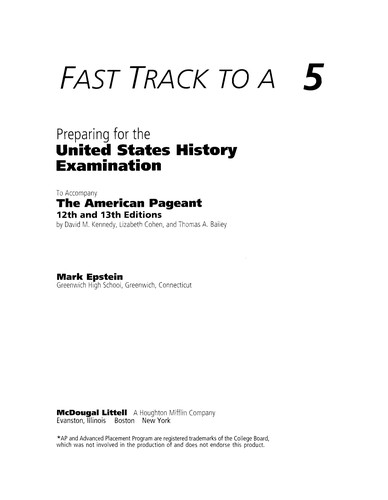 Cover for Fast track to a 5