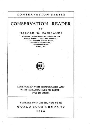 Cover for Conservation reader