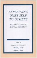Cover for Explaining one's self to others