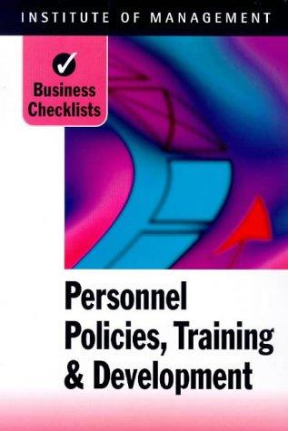 Cover for Personnel Policies, Training and Development (Business Checklists)