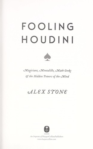 Cover for Fooling Houdini