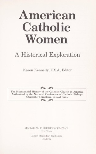 Cover for American Catholic women