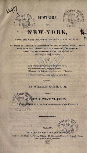 Cover for History of New-York, from the first discovery to the year 1732