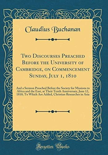 Cover for Two Discourses Preached Before the University of Cambridge, on Commencement Sunday, July 1, 1810