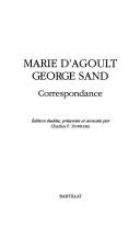 Cover for Marie d'Agoult, George Sand