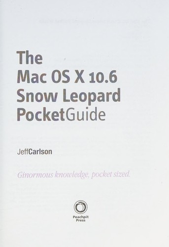 Cover for Mac OS X 10.6 Snow Leopard pocket guide
