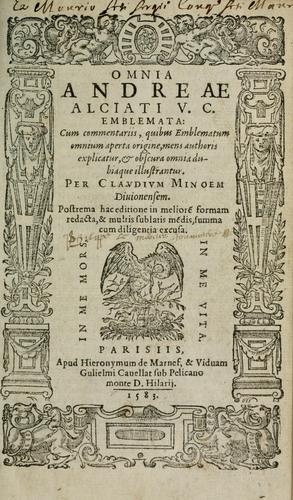 Cover for Omnia Andreae Alciati v. c. emblemata