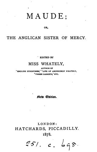 Cover for Maude; or The Anglican sister of mercy