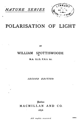 Cover for Polarisation of Light