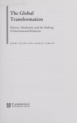 Cover for The global transformation