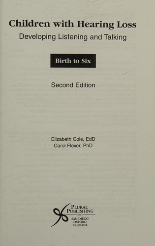 Cover for Children with hearing loss