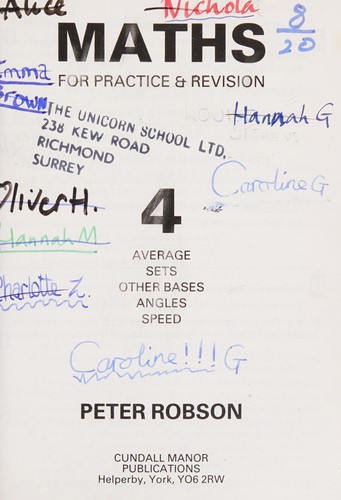 Cover for Maths for practice & revision