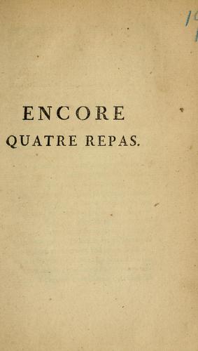 Cover for Encore quatre repas