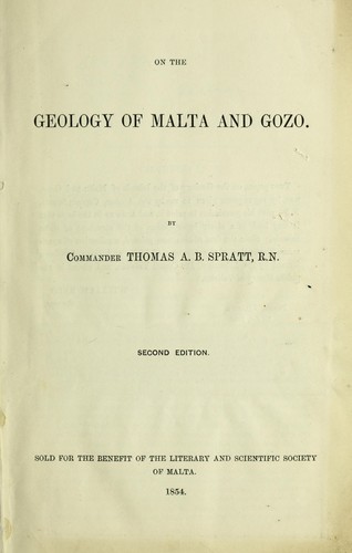 Cover for On the geology of Malta and Gozo