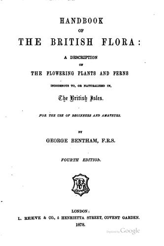Cover for Handbook of the British Flora: A Description of the Flowering Plants and ...