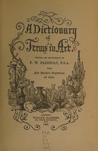 Cover for A dictionary of terms in art