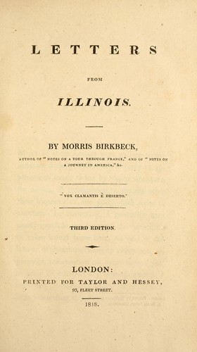 Cover for Letters from Illinois