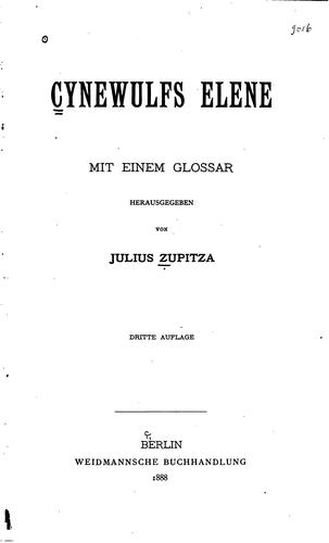 Cover for Cynewulfs Elene: Mit einem Glossar