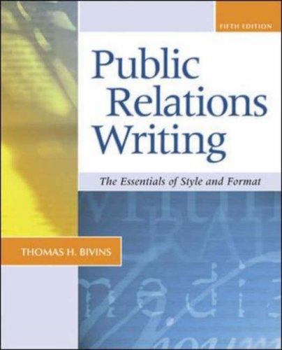 Cover for Public Relations Writing