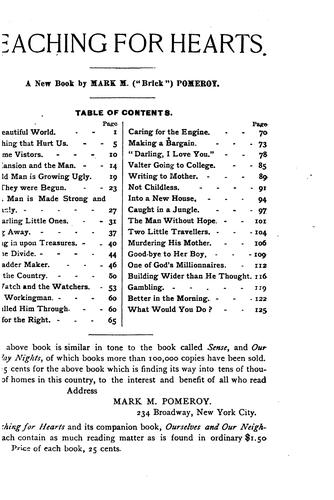 Cover for Reminiscences and Recollections of "Brick" Pomeroy: A True Story for Boys and Girls of Any Age ...
