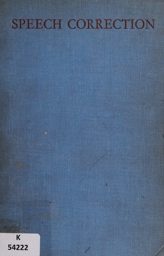Cover for Principles and practices of speech correction
