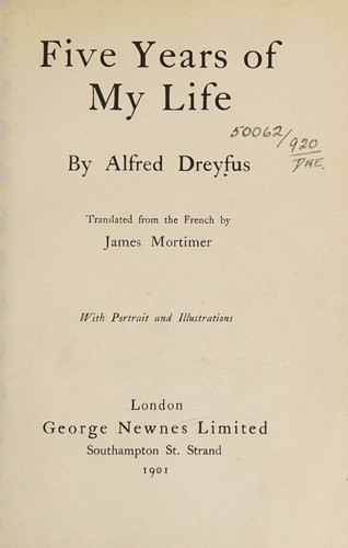 Cover for Five years of my life