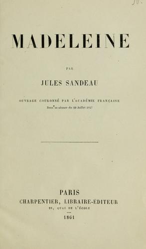 Cover for Madeleine