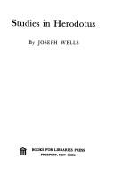 Cover for Studies in Herodotus (Select Bibliographies Reprint)