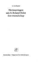 Cover for Herinneringen aan A. Roland Holst
