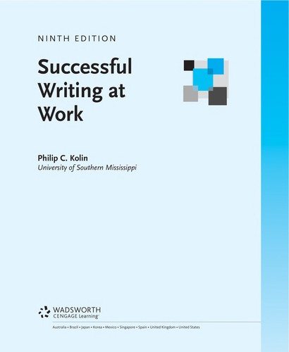 Cover for Successful writing at work