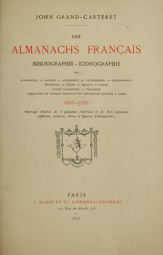Cover for Les almanachs francais