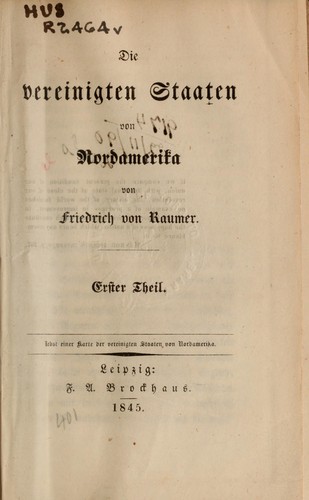 Cover for Die vereinigten Staaten von Nordamerika