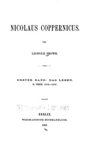 Cover for Nicolaus Coppernicus