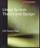 Cover for Linear system theory and design