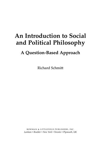 Cover for An introduction to social and political philosophy
